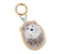 Fxzqgnh Porte-clés à Motifs d'animaux de Dessin Animé, Porte-clés Brodé, Breloque pour Sac, Accessoire de Voiture, Multifonctionnel, Créatif, en Cuir PU, Hérisson