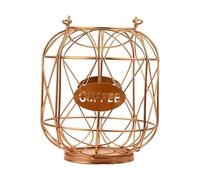 Fxzqgnh Porte-dosettes de Café Support de Capsules pour Plan de Travail Panier de Rangement Décoratif Moderne Bac à Dosettes En Fer Robuste Adapté à La, or rose