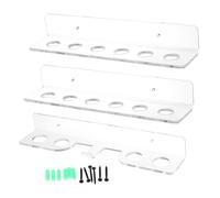 Fxzqgnh Porte-Queue de Billard Support de Rangement Mural Rack pour Queues de Billard Stand pour Snooker Accessoires Billard Ensemble Acrylique Montage Solide, 3X 37cm en Forme de U