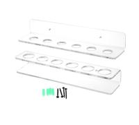 Fxzqgnh Porte-Queue de Billard Support de Rangement Mural Rack pour Queues de Billard Stand pour Snooker Accessoires Billard Ensemble Acrylique Montage Solide, 2 pièces Longueur 30 cm
