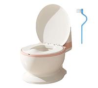 Fxzqgnh Pot avec Insert Amovible, Bouton de Chasse D'eau Réaliste et Assise Confortable et Réaliste - Idéal Comme Pot de Transition pour Les Enfants, Siège en PP rose