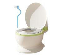 Fxzqgnh Pot avec Insert Amovible, Bouton de Chasse D'eau Réaliste et Assise Confortable et Réaliste - Idéal Comme Pot de Transition pour Les Enfants, Siège en PU vert