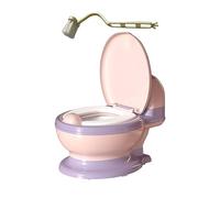 Fxzqgnh Pot pour Enfants, Toilettes Réalistes, Antidérapant avec Protection Anti-gouttes, Brosse de Nettoyage et Distributeur de Lingettes Inclus, Réducteur, Anneau de siège en PVC Rose