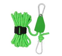 Fxzqgnh Poulie à Cliquet, Par Corde, Corde de Tente, Régulateur de Poulie, Cordon Ajustable, Corde de Tente pour L'escalade, Le Camping et, L and Green