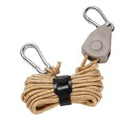 Fxzqgnh Poulie à Cliquet, Par Corde, Corde de Tente, Régulateur de Poulie, Cordon Ajustable, Corde de Tente pour L'escalade, Le Camping et, M and Brown