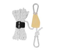 Fxzqgnh Poulie à Cliquet, Par Corde, Corde de Tente, Régulateur de Poulie, Cordon Ajustable, Corde de Tente pour L'escalade, Le Camping et, L and White