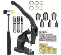 Fxzqgnh Presse à Œillets Robuste Presse à Boutons-Pression Interchangeable Machine à Presser à Main pour Artistes, Professionnels, Maroquinerie,