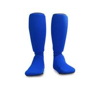 Fxzqgnh Protège-Tibias avec Protection du Cou-Pied Rembourré pour Combattants, Array, Bleu, L