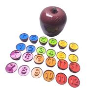 Fxzqgnh Puzzle Éducatif En Forme de Pomme pour Tout-petits Jouet D'Apprentissage Précoce Jeu de Tri et de Reconnaissance Des Formes Idéal pour Le, Nombre