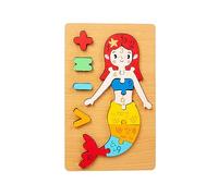 Fxzqgnh Puzzles En Bois, Puzzles D'animaux, Puzzles de Formes, Puzzles pour Enfants, Puzzles D'exercice, Motricité Fine, Reconnaissance Des Objets et, sirène