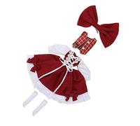 Fxzqgnh Robe de Poupée Tenue Costume Ensemble Structure à Double Couche Silhouette Équilibrée et Pleine Mixage Facile avec Autres Pièces Adaptée aux Vitrines , Rouge Rétro , Robe Gilet Rétro