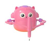 Fxzqgnh Robot Dessinateur, Jouet éducatif avec 100 Cartes D'apprentissage et 2 Robots Artistiques Interactifs et Polyvalents, Cadeau Idéal pour Les Enfant, Rose