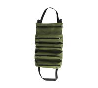 Fxzqgnh Roll Étui à Outils Ouvrable Canvas Solide Compartiments Séparés Boucles Robustes Grande Capacité pour Électricien Plombier Atelier Professionne, Vert