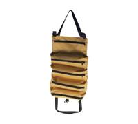 Fxzqgnh Roll Étui à Outils Ouvrable Canvas Solide Compartiments Séparés Boucles Robustes Grande Capacité pour Électricien Plombier Atelier Professionne, Kaki