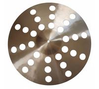 Fxzqgnh Schlaginstrument Becken Percussion Instrument Percussion Accessoire Montage Perforé Structure Unique en Bronze Adapté à la Pratique Musicale Scène Live Répétition, 20 Pouces 49,8 Cm