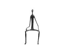 Fxzqgnh Sculpture Silhouette Humaine Noir Sculpture Humaine Abstraite Industriel Statuette Abstraite pour Étagère, 35 24 60cm, Noir, Grande Taille, Personne Aux Jambes Écartées