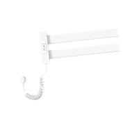 Fxzqgnh Sèche-serviettes électrique, Porte-serviettes électrique, Sèche-serviettes Numérique, Chauffage Rapide, Double Barre En Aluminium, Adapté à La Salle D, Blanc