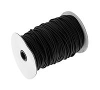Fxzqgnh Shock Cord Corde Élastique Polyvalente pour Toit de Voiture Latex avec Gaine Polyester Amortisseur de Tension Adaptée à La Fixation Marine Bâc, Noir Blanc, 150m Noir