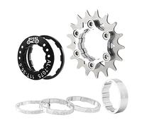 Fxzqgnh Single Speed Cassette Bicyclette Conversion Pignon Acier Engrenage Refit Hub Kit Composant Adaptateur Adapté Cyclisme Loisirs Réparation, Argent