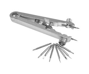 Fxzqgnh Spring Bar Plier Set D'Outillage Montre Pince à Barre Ressort avec Embouts Amovibles Accessoire pour Ajustement Bracelet Outil Aluminium Robuste Adapt, Argent