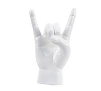 Fxzqgnh Statue de Main Gestuelle, Art Créatif Moderne, Figure Musicale Gestuelle, Sculpture de Main pour Cafés de Style Champêtre, Blanc à droite