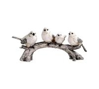 Fxzqgnh Statue D'oiseau, Ornement, Sculpture Animale, Décoration Créative En Résine, Idéale pour Un Bureau, Une Vitrine, Un Espace de Travail, Une Bibliot, Famille Des Quatre Oiseaux