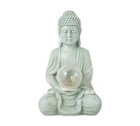 Fxzqgnh Statue Lumineuse Solaire D'extérieur pour Jardin, Figurine de Bouddha