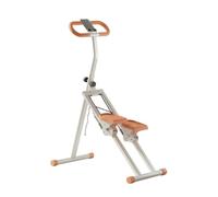 Fxzqgnh Stepper D'appartement Pliable Antidérapant Escalaur Vertical avec Guidon Stable Monte-Escalier Pliable pour Adultes, Orange