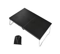 Fxzqgnh Table Pliante Mini Table de Camping Pliable Portable Table de Plage Repliable Compacte Bureau Touristique Léger Mobilier Extérieur Alliage Aluminium, Noir