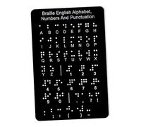 Fxzqgnh Tableau D'apprentissage Du Braille pour Les Lettres Anglaises, Outil Portable avec Points En Relief pour Tous Les âges