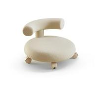 Fxzqgnh Tabouret à roulettes avec Dossier Bas Siège à roulettes avec Dossier Mobile Tabouret en Bouclette pour Enfants, Violet, Dossier en Molleton D Agneau Violet avec Roues en Riz