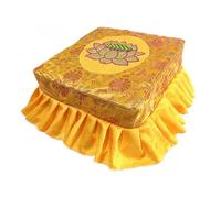 Fxzqgnh Tabouret de Méditation Banc Siège de Prière Tabouret à Genoux Ergonomique avec Housse Broderie Adapté pour Les de Prière et L, Ensemble Jaune