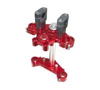 Fxzqgnh Tés de Fourche Triple Clamp avec Colonne de Direction Ensemble Potence Guidon Support Avant Pièce Industrielle Alliage 6061 Haute Résistance Serrages, Rouge