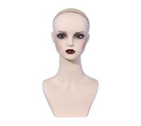 Fxzqgnh Tête de Mannequin Féminine Lisse avec Support pour Perruque, Bandeau, Lunettes et Chapeau. Présentoir pour Tête de Mannequin, Perruque Lisse, Bandeau,