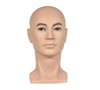 Fxzqgnh Tête de Mannequin Mannequin Perruque Présentoir Support Stable Coiffure Homme Base Solide Surface PVC Usage Professionnel et Privé Adaptée à Salon Bou, Mâle