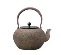 Fxzqgnh Théière En Fonte Robuste Bouilloire avec Poignée Compacte Vaisselle pour Amateurs Thé, 1600ml, Revêtement Antirouille Au Jus Végétal De Qualité Supérieure