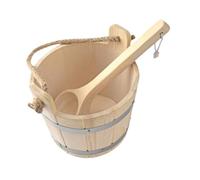 Fxzqgnh Tonneau et Louche En Bois pour Sauna, Pratiques et de Grande Capacité, Idéaux pour Les Salles de Bains, Les Hôtels et Les Saunas.