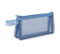 Fxzqgnh Trousse Crayons Transparente, Pochettes intérieures, Organisateur stylos, Préparation s Cours, pour Jeunes Adultes, Bleu Brume, Bleu, Size to 4