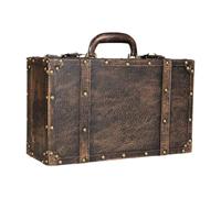 Fxzqgnh Valise Décorative Rétro Boîte de Stockage Coffre à Souvenirs Bagage en Bois avec une Conception Fantaisiste Adaptée pour Rehausser la, S