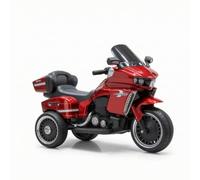 Fxzqgnh Véhicule Électrique à Trois Roues Double Moteur Véhicule Électrique avec Télécomman Siège en Cuir Tricycle pour, Rouge Laqué, Double Entraînement 12V7A Laqué Télécommande Siège en Cuir