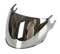 Fxzqgnh Visière Relevable pour Casque, Pare-Brise, Pièces Détachées, écran de Protection en Polycarbonate pour Réparation et Conversion, Pièces Détachées pour, Argent Chrome