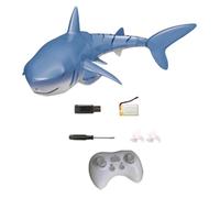 Fxzqgnh Voiture Télécommandée en Forme de Requin, Jouet électronique pour Bébés, Bleu