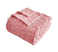 FY FIBER HOUSE Couverture douce et chaude en flanelle avec motif à carreaux en forme de cœur, pour amoureux, maman, père, couverture pelucheuse lavable et légère pour canapé, sofa, lit, bureau, toutes