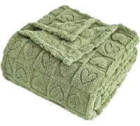 FY FIBER HOUSE Couverture en Flanelle à Carreaux en Forme de cœur - Couverture Douce et Chaude pour Amoureux, Maman, père, Lavable, légère et pelucheuse pour canapé, Sofa, lit, Bureau, Toutes Saisons