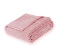 FY FIBER HOUSE Couverture polaire douillette avec la ligne serpent - Couverture extra douce et moelleuse - En microfibre légère et confortable - Pour bureau, fauteuil et camping - 130 x 150 cm - Rose