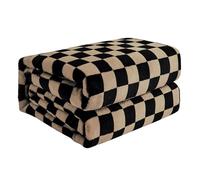FY Fiber House Couverture Polaire en Flanelle à Carreaux Douce et Confortable avec imprimé quadrillage en échiquier pour lit, canapé, Sofa, 152,4 x 203,2 cm, Noir et Marron
