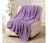 FY FIBER HOUSE Couverture polaire ultra douce et moelleuse, en microfibre légère et confortable, pour bureau, fauteuil et camping, 150 x 200 cm, lavande