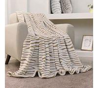 FY FIBER HOUSE Couvertures en Molleton de Flanelle, couvertures moelleuses Douces, Couverture de canapé en Microfibre légère et Confortable/Couverture de canapé Adultes, 130x150cm, zèbre Marron