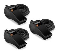 Fya Sifflet de sport avec cordon, sifflet noir très puissant, idéal pour les entraîneurs, les arbitres, les sports de plein air