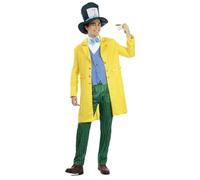 FYASA - Déguisement de chapelier jaune pour homme Taille ML